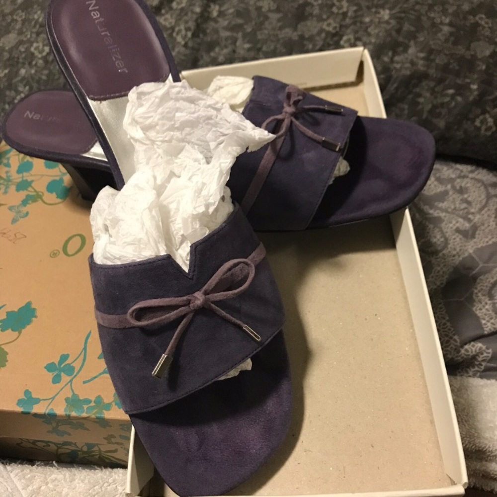 Purple Slip On Sandals